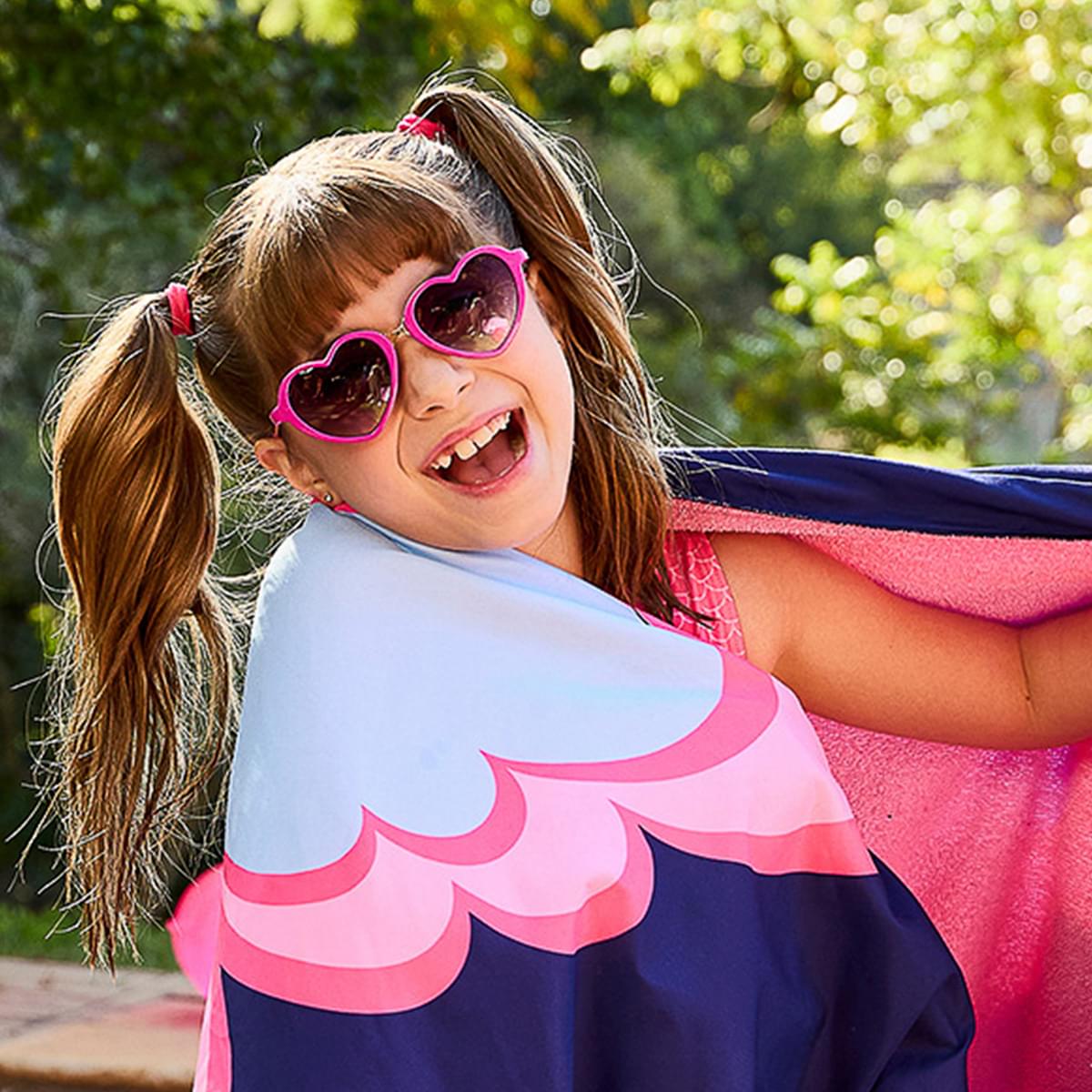 Óculos de Sol Infantil Feminino Coração Pink