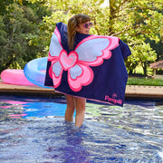 Toalha Infantil Feminina Pampili Borboleta Azul Marinho