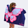 Toalha Infantil Feminina Pampili Borboleta Azul Marinho