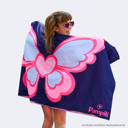 Toalha Infantil Feminina Pampili Borboleta Azul Marinho