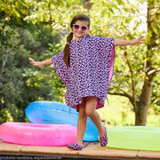 Roupão de Banho Infantil com Capuz Pampili Borboletas Azul