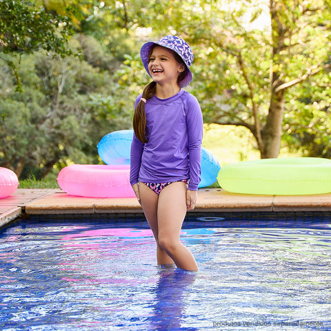 Chapéu Bucket Hat Infantil Pampili Dupla Face Borboletas Azul