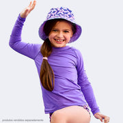 Blusa Infantil Pampili Manga Longa com Proteção UV Roxa