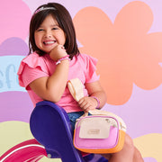 Bolsa Tiracolo Infantil Pampili Repartições Nude e Colorida