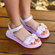 Sandália Infantil Feminina Sand Flower com Brilho Colorida
