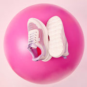 Tênis Infantil Feminino Bubble Malha Respirável Branco e Lilás
