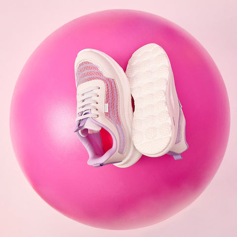 Tênis Infantil Feminino Bubble Malha Respirável Branco e Lilás