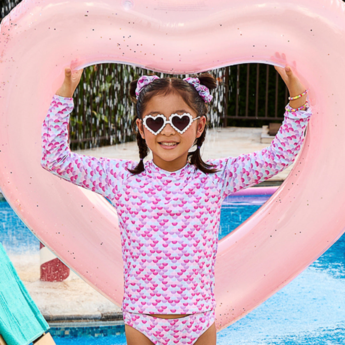 Blusa UV Infantil Pampili Sereia Lilás