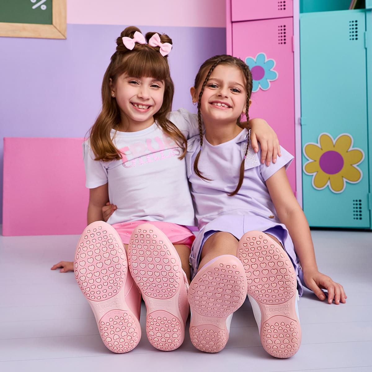 Tênis Infantil Feminino Honey Escolar Branco Colorido