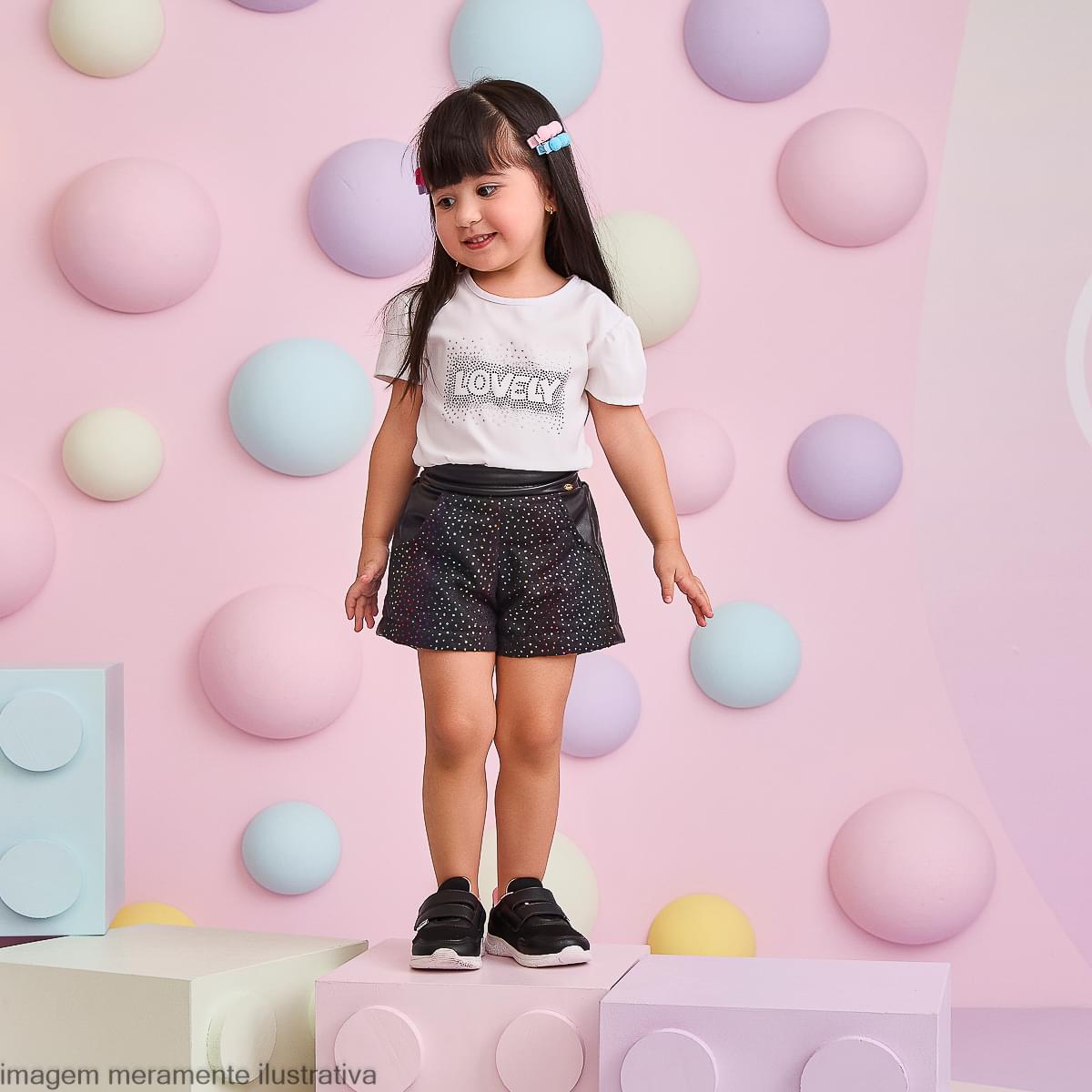 Camiseta Infantil Feminina Mini Lovely Branca