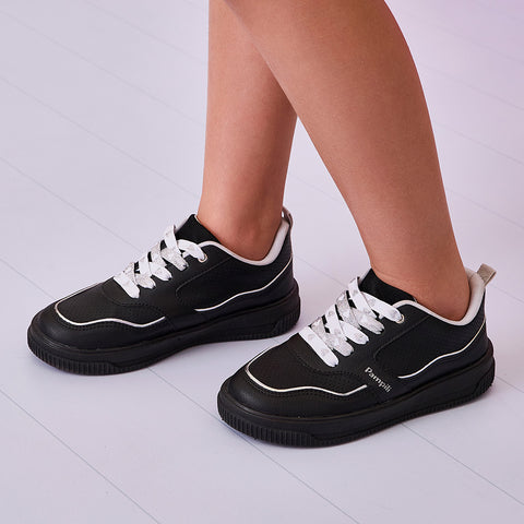 Tênis Infantil Feminino Up Customize Preto Prata