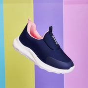 Tênis Calce Fácil Infantil Feminino Bubble Escolar Azul Marinho