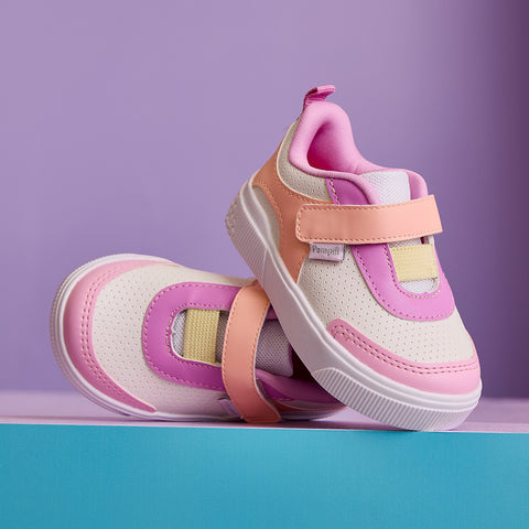 Tênis Infantil Feminino Pampili Yumi Perfuros Preto Colorido