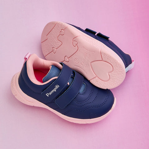 Tênis Infantil Feminino Mini Soft Costura Casual Azul Marinho
