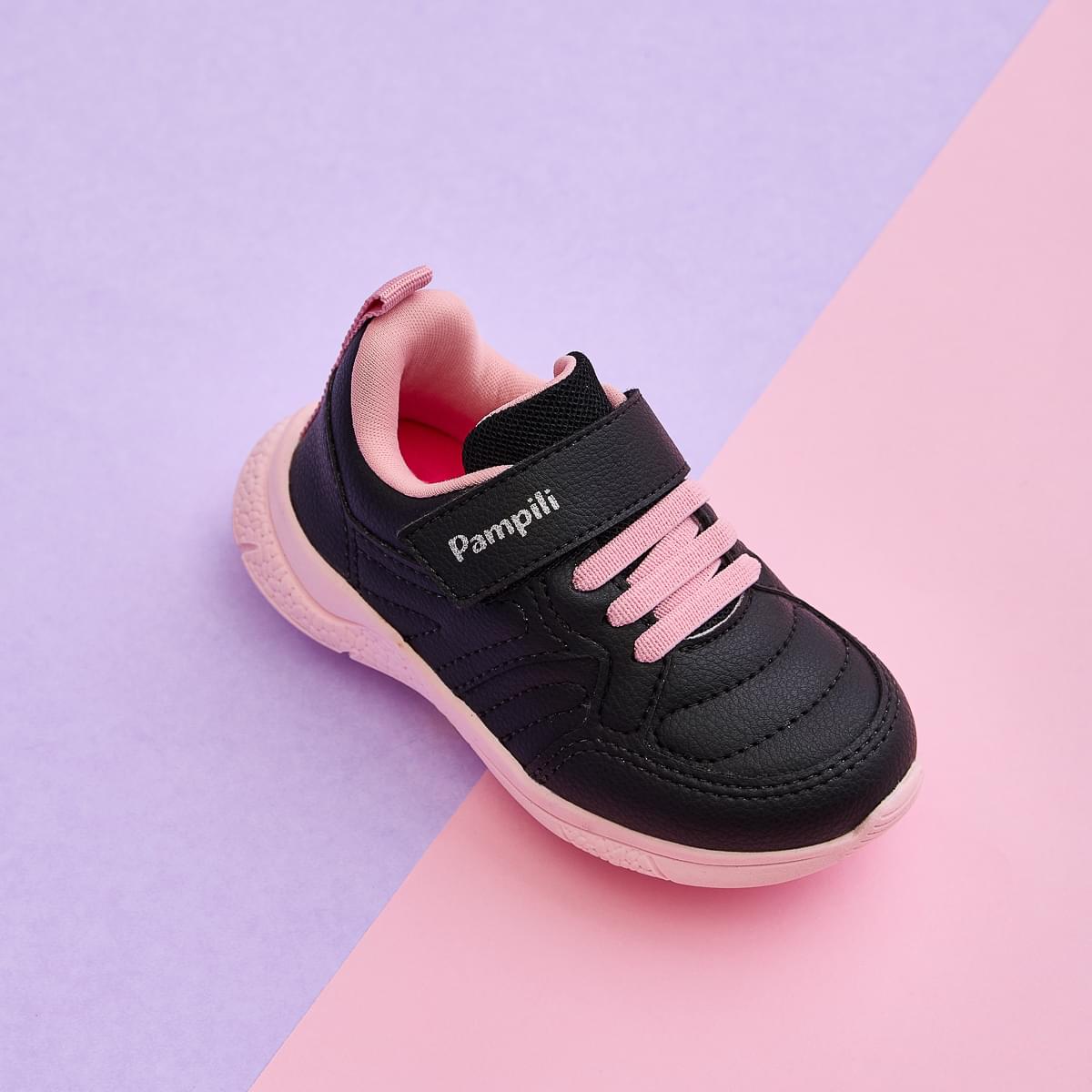 Tênis Infantil Feminino Mini Soft Costura Preto