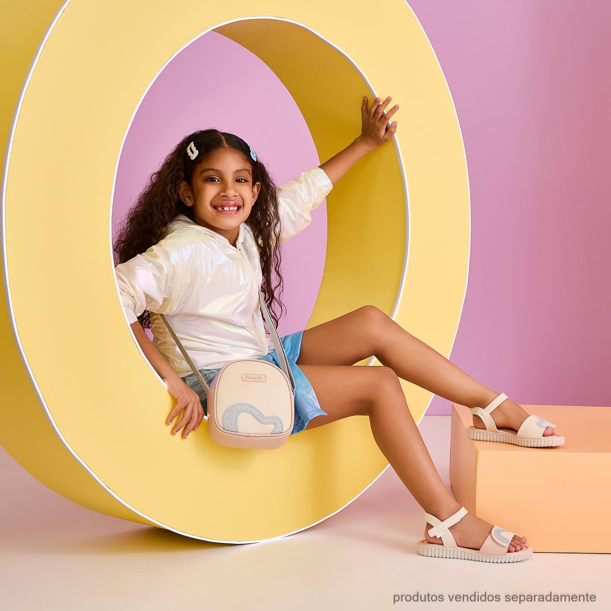 Sandália Papete Infantil Pampili Candy Colorida Clara