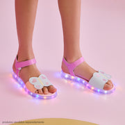 Sandália de Led Infantil Pampili Lulli Borboleta Candy Colors