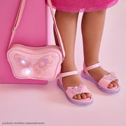 Bolsa de Led Infantil Pampili Borboleta Rosa