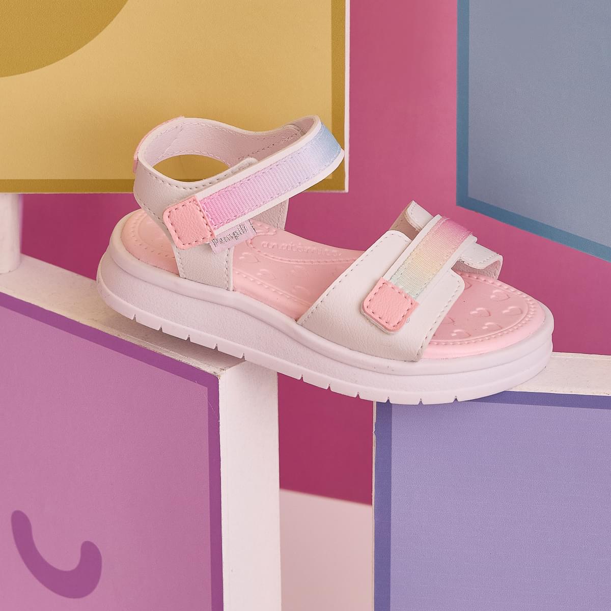 Sandália Papete Infantil Pampili Petit Branca
