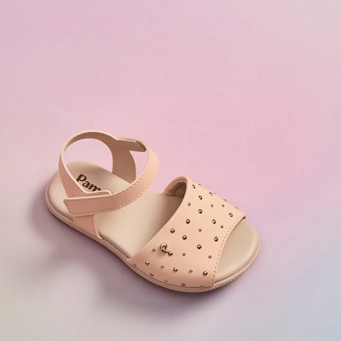Sandália Infantil Espadrilhe Pampili Lala com Tachas Nude