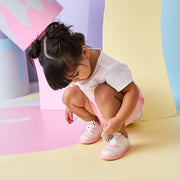 Tênis Infantil Pampili Pom Pom Gatinha Branco e Rosa