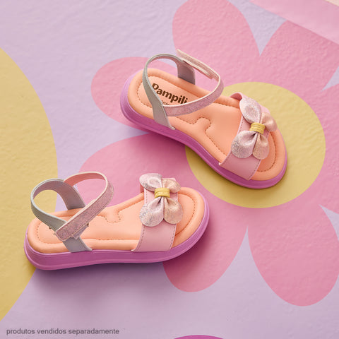 Sandália Infantil Feminina Sand Flower com Brilho Colorida