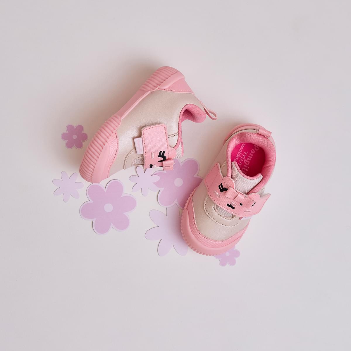 Tênis Infantil Feminino Yuyu Ursinha Rosa