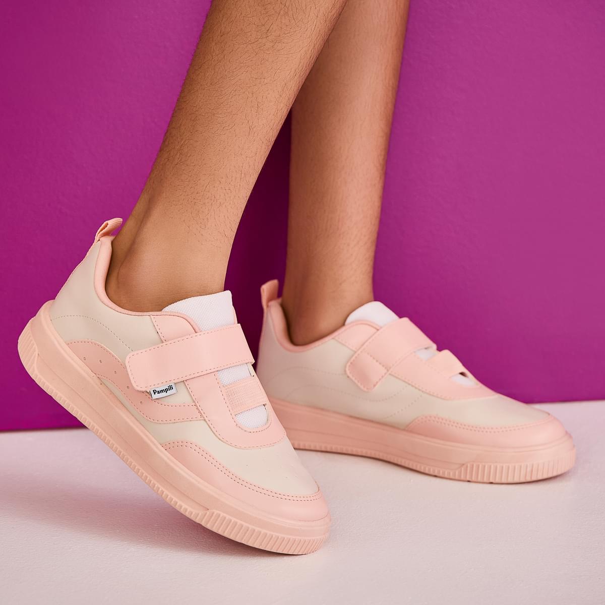 Tênis Infantil Feminino Pampili Up Recortes Nude Rosa