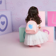  Mochila de Led Infantil Pampili Glitter e Coração Rosa Glacê