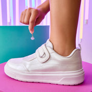 Tênis Infantil Feminino XP24 com Pingente Perolado Branco