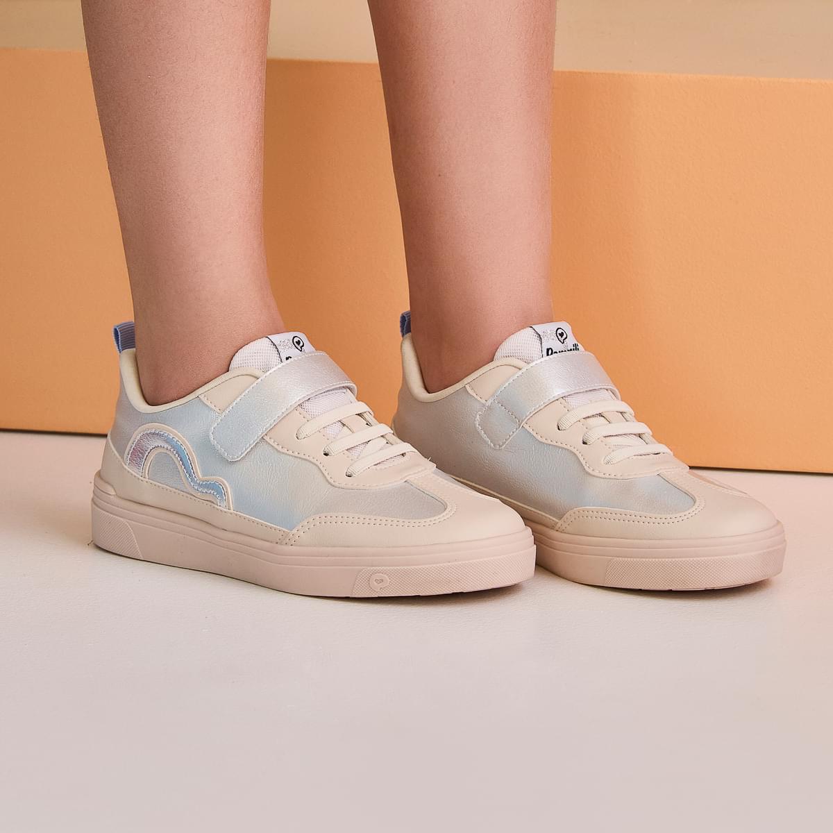 Tênis Infantil Feminino Pampili Casual Nude Prata