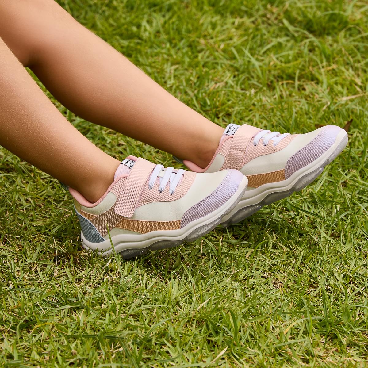 Tênis Infantil Feminino Pampili Zippy Branco Colorido