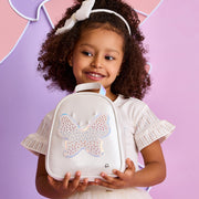 Mochila de Led Infantil Pampili Borboleta Perolada Branca