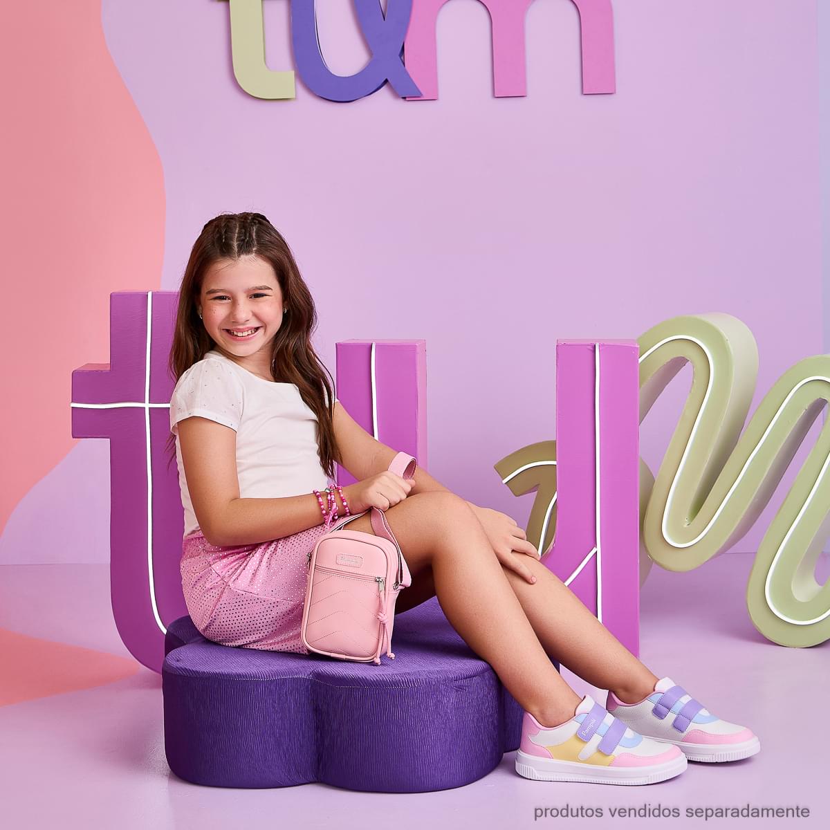 Tênis Infantil Feminino Up Candy Color Branco