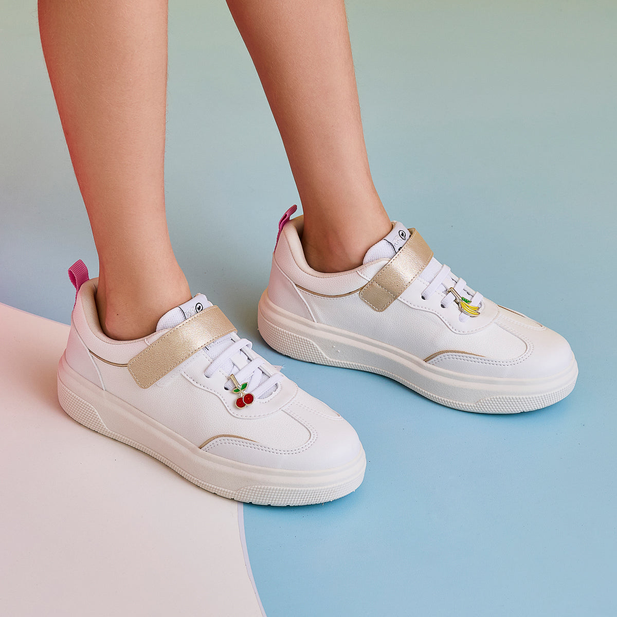 Tênis Infantil Pampili XP24 Frutinhas Branco