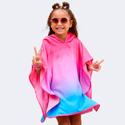 Roupão de Banho Infantil com Capuz Pampili Degradê Pink