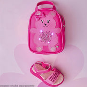 Mochila Infantil Pampili Ursinha Pink Fluor