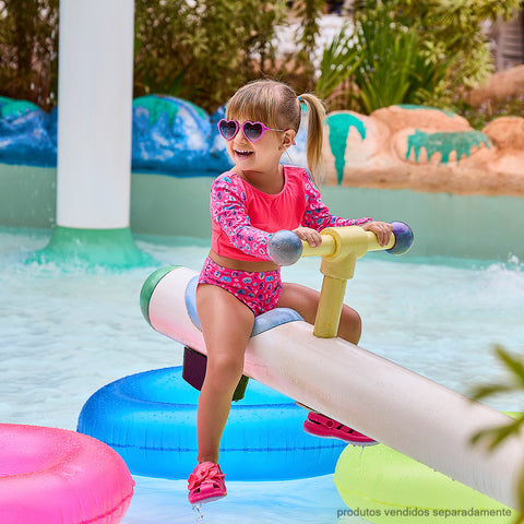 Óculos de Sol Infantil Feminino Coração Pink