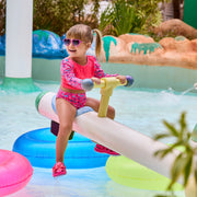 Babuche Infantil Feminina Pink Glee Borboletas Rosa Flúor