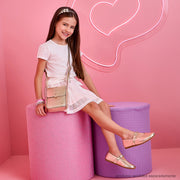 Sapatilha Infantil Pampili Vanilla Texturizada Dourada