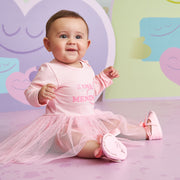 Sapato de Bebê Pampili Nina Bailarina Rosa Baby - Vem com faixa de cabelo!