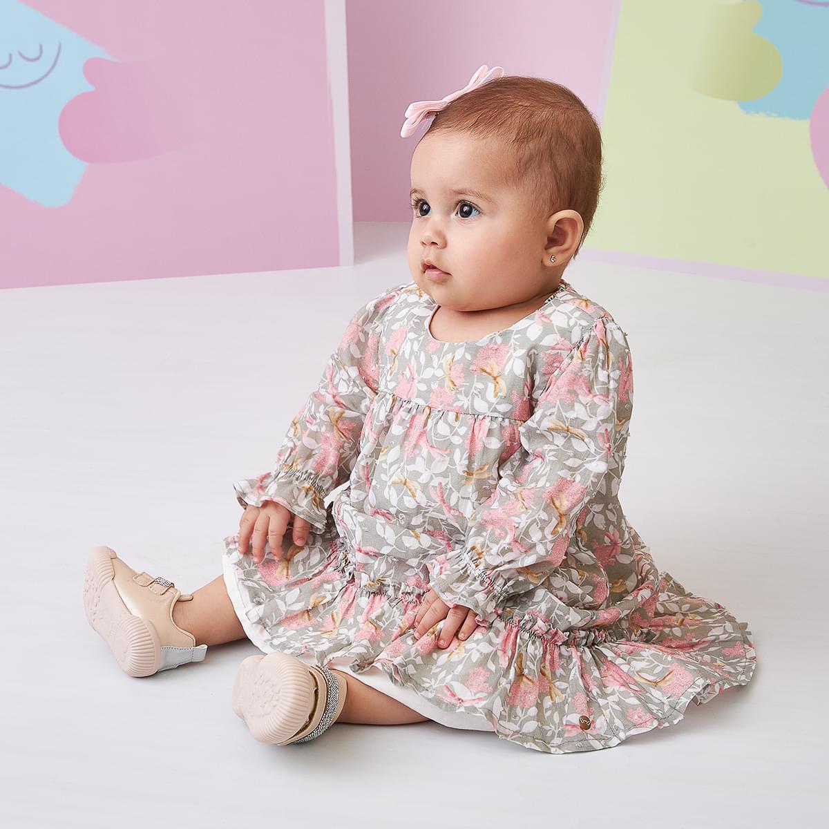 Tênis Infantil Feminino Pampili Yuyu Manta de Strass Nude