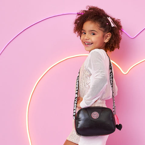 Bolsa Tiracolo Infantil Pampili Comfy Preta