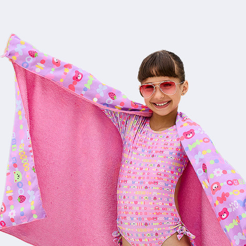 Maiô Infantil Pampili Manga Longa Candy Lilás
