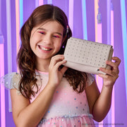 Bolsa Tiracolo Infantil Pampili com Strass Nude