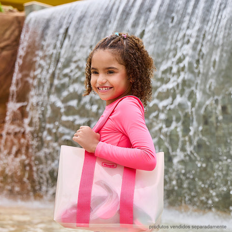 Bolsa Tote Bag Infantil Pampili Perolada Rosa Neon