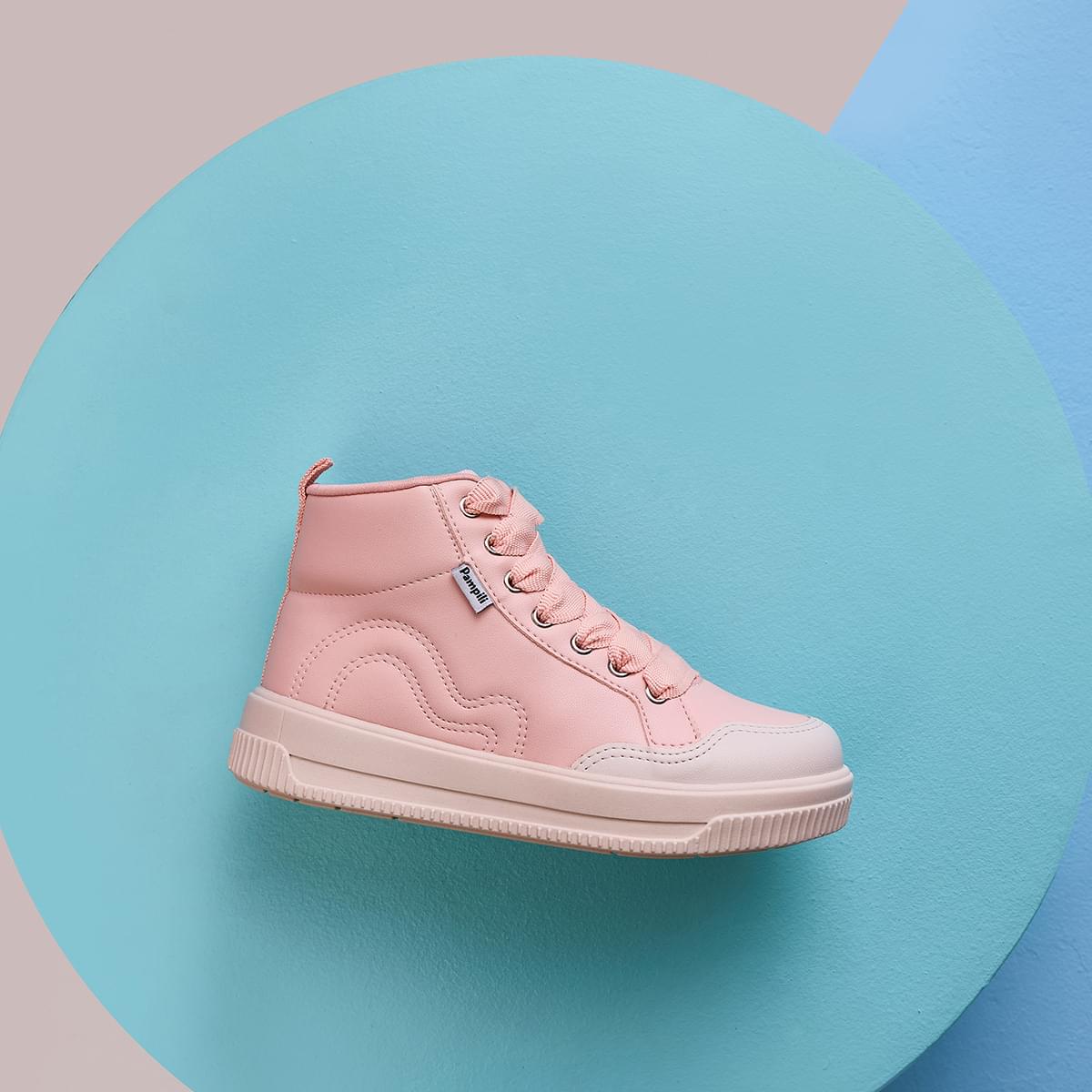 Tênis Infantil Pampili Up Cano Alto Nude Rosado