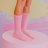 Meia 3/4 Pampili Textura Rosa