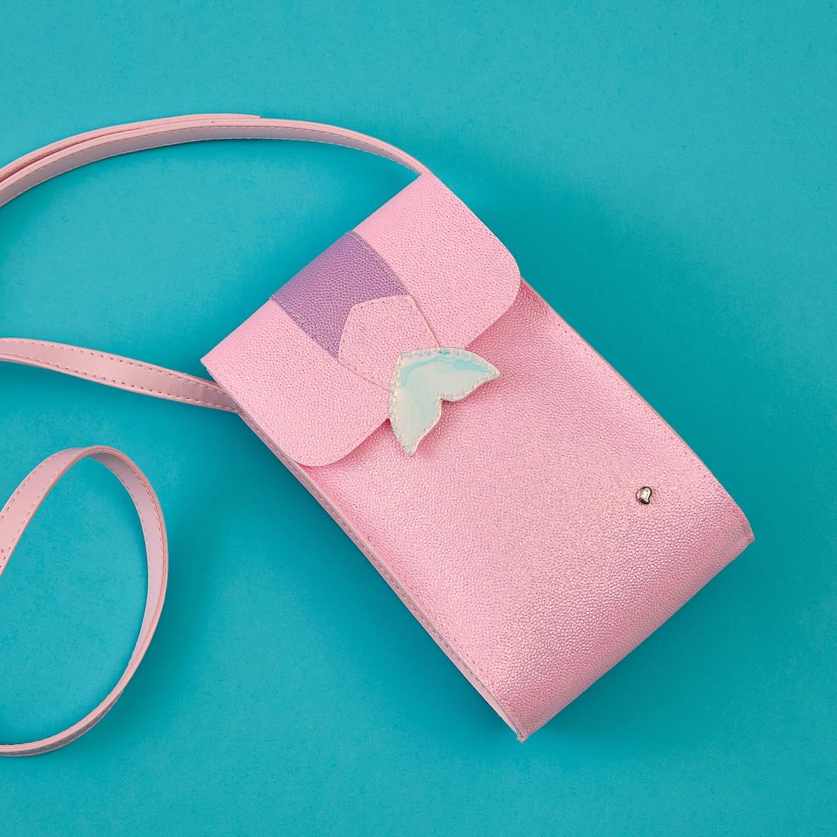 Bolsa Tiracolo Infantil Pampili Sereia Rosa Claro