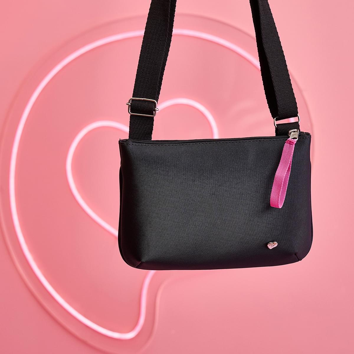 Bolsa Tiracolo Infantil Feminina Lisa Preta